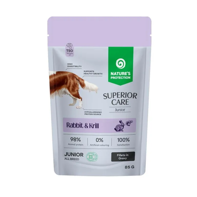 Nature's Protection Superior Care - Filets in Gravy Junior - Coniglio e Krill - 85 gr