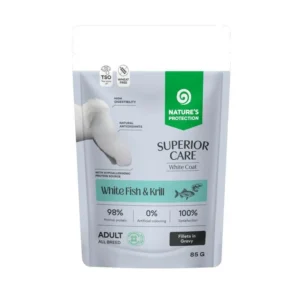 Nature's Protection Superior Care - White Coat - Filets in Gravy Adult - Pesce Bianco e Krill - 85 gr